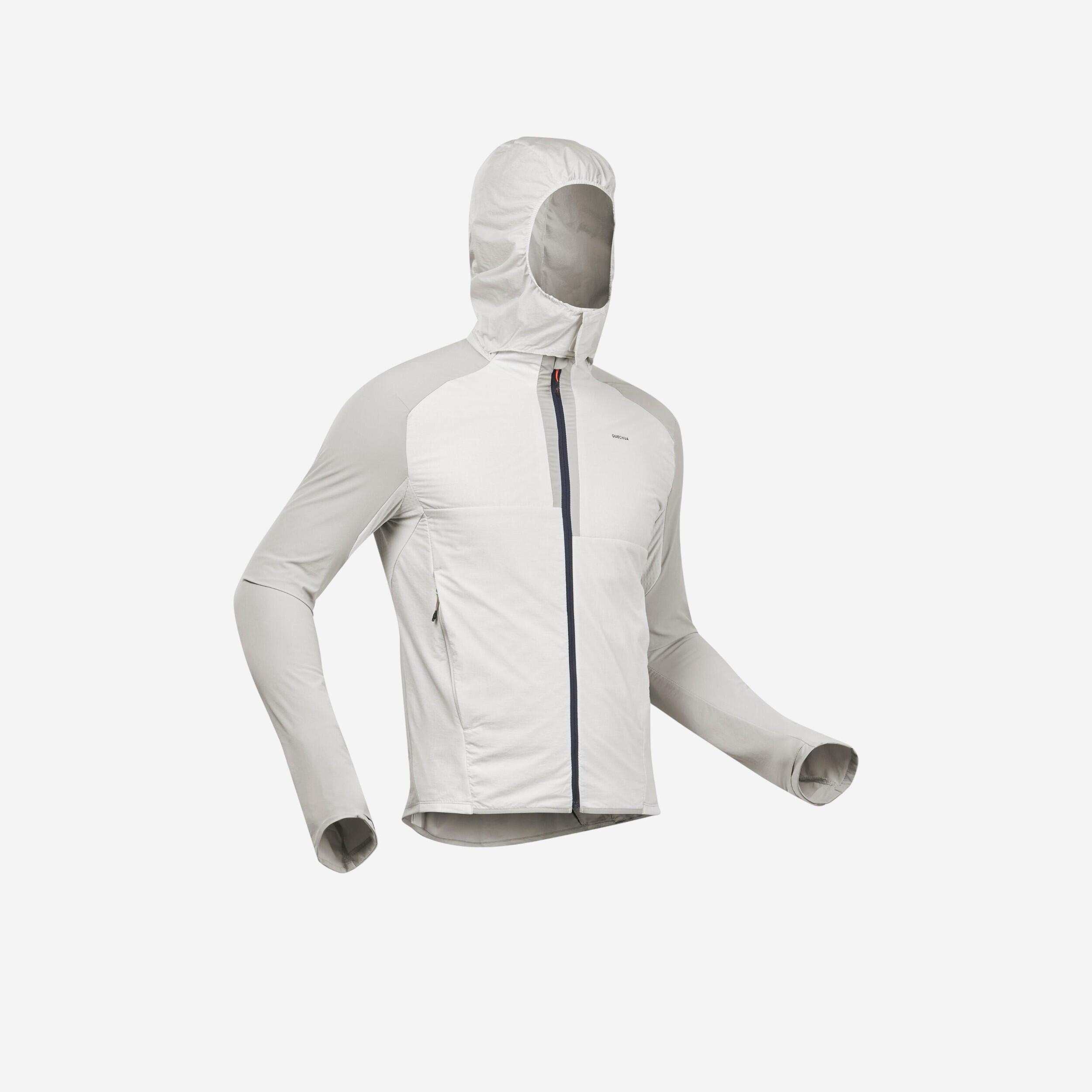 Giacca calda montagna uomo FH900 Hybrid grigio chiaro QUECHUA | DECATHLON