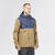 Veste imperméable de randonnée - NH500 Imper - Homme - bleu et jaune