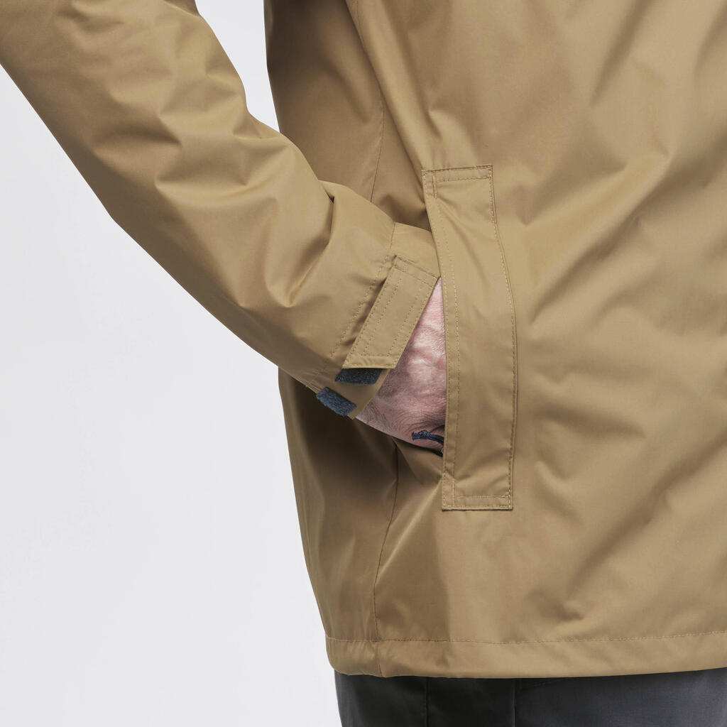 Chaqueta impermeable de senderismo para Hombre - Quechua NH500 azul/café