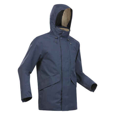 Cazadora acolchada e impermeable con capucha Mountain Welch para hombre en  azul marino