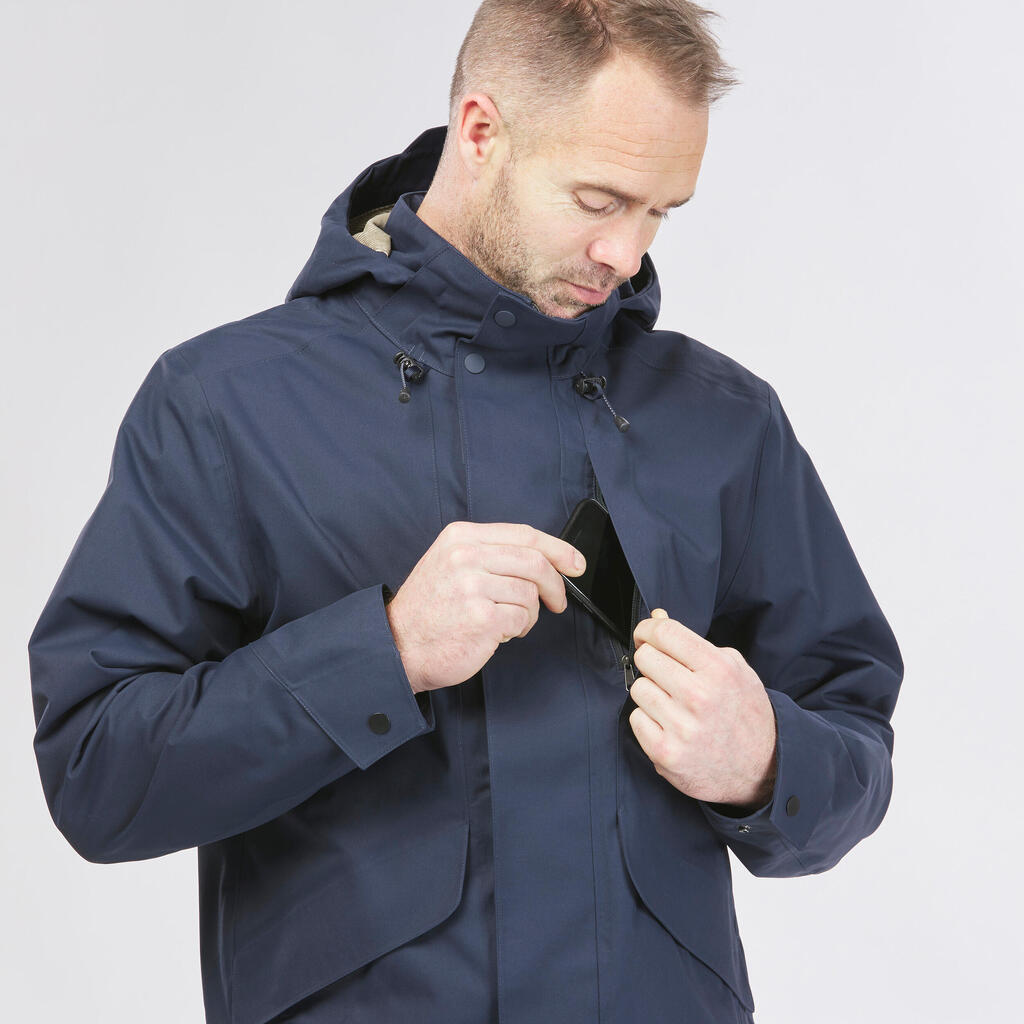 Chaqueta impermeable de senderismo para Hombre Quechua NH550 azul