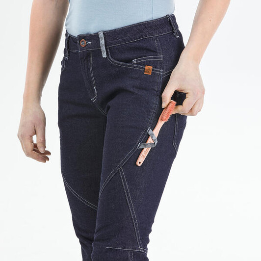 Брюки для скалолазания эластичные джинсовые женские синие Simond