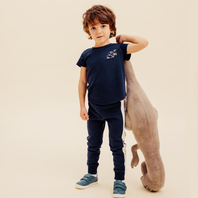 Pantalón Gimnasia Infantil Azul Marino Slim Cálido