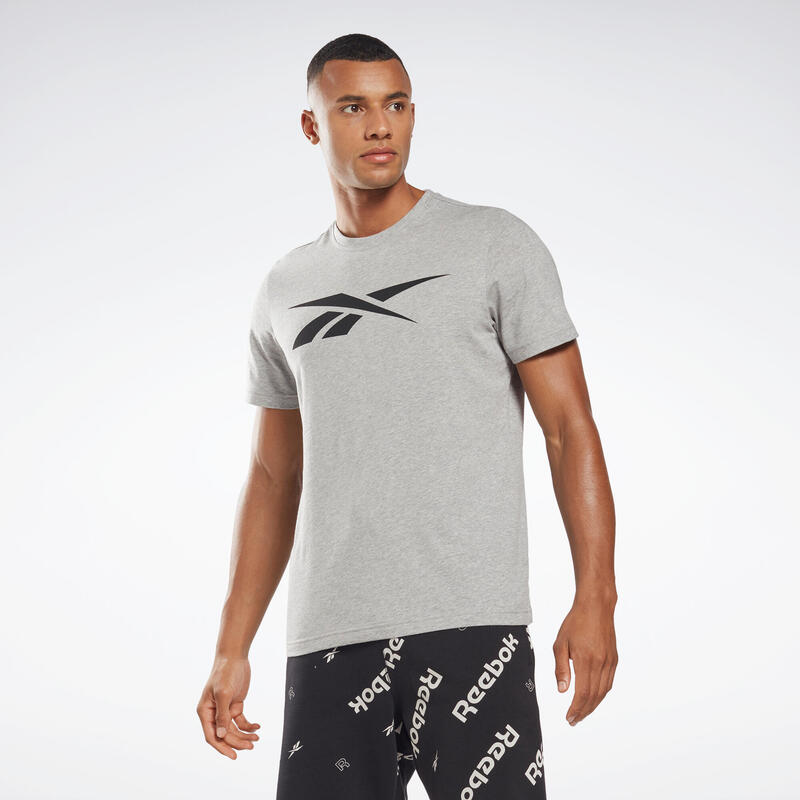 

Футболка для фитнеса мужская Reebok серая, X8774959
