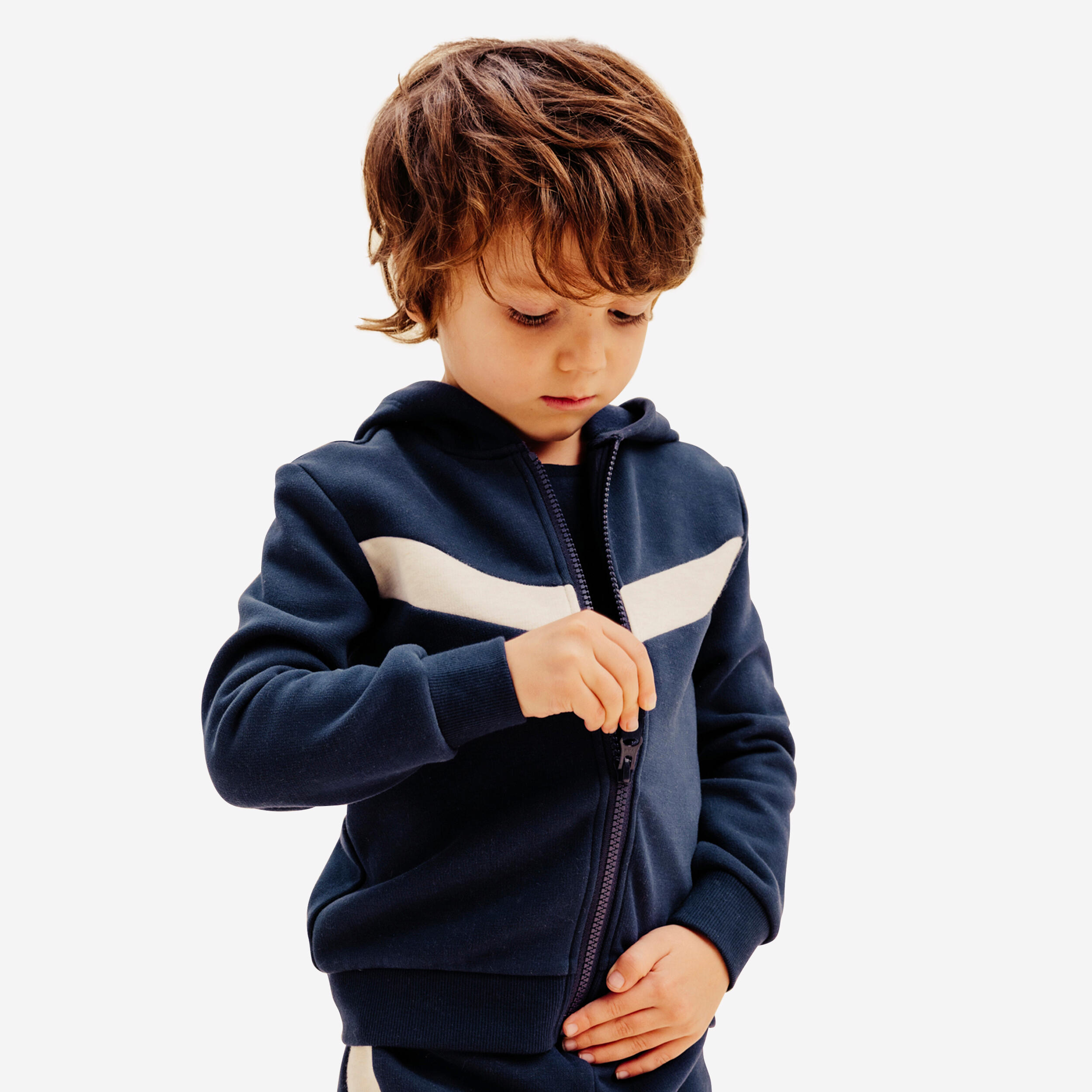 Baby s Zip Up Sweatshirt Plain Blue Decathlon