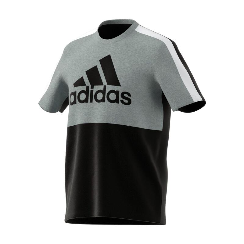 Футболка Adidas Essentials Colorblock Single Jersey Tee черная из 100% хлопка