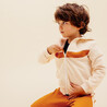 Baby's Zip-Up Sweatshirt - Plain Beige