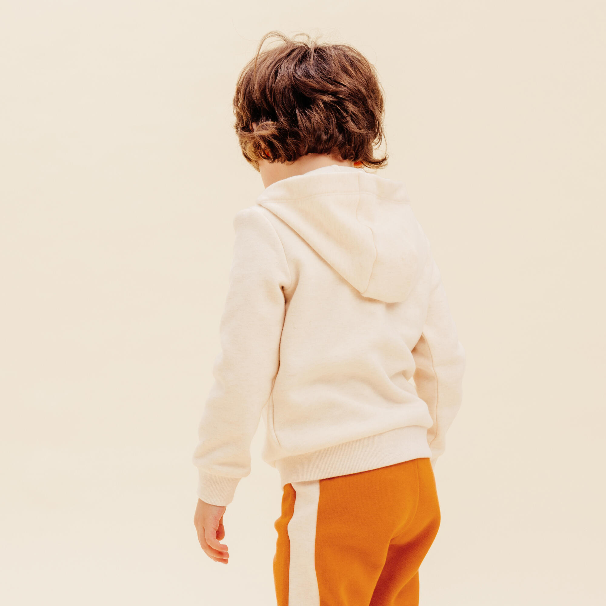 Baby's Zip-Up Sweatshirt - Plain Beige