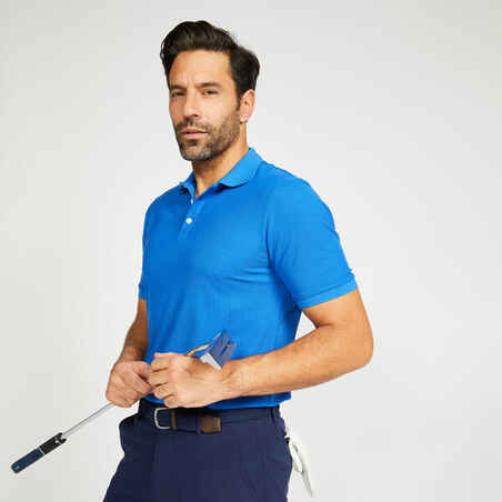 Modra moška polo majica s kratkimi rokavi za golf WW500