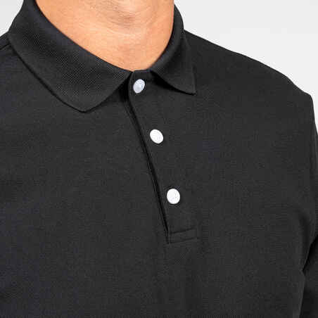 Vyriški trumparankoviai polo marškinėliai „WW500“, juodi