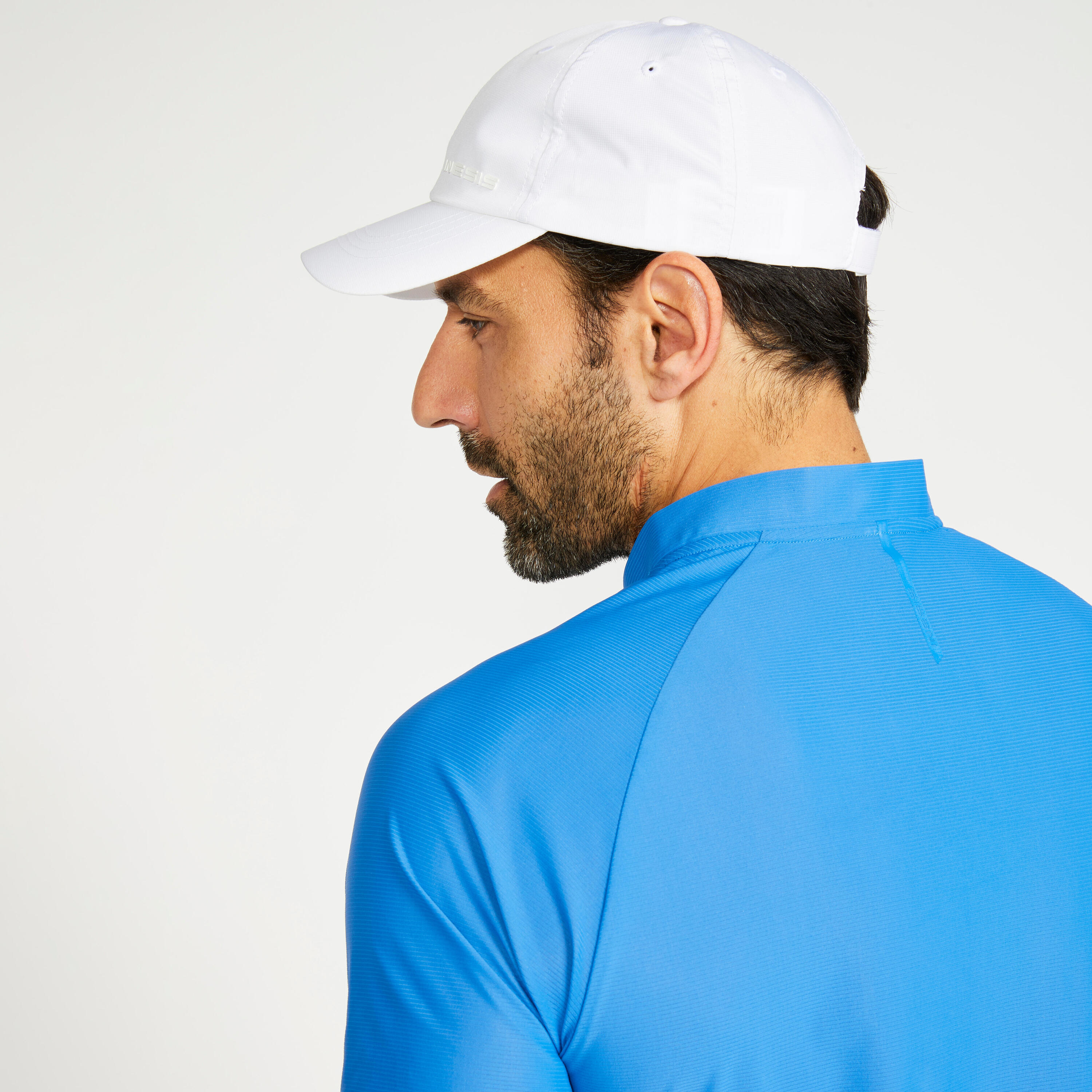 Men's golf short sleeve polo shirt - WW500 blue 3/8
