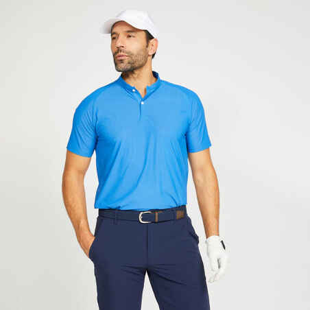 Modra moška polo majica s kratkimi rokavi za golf WW500