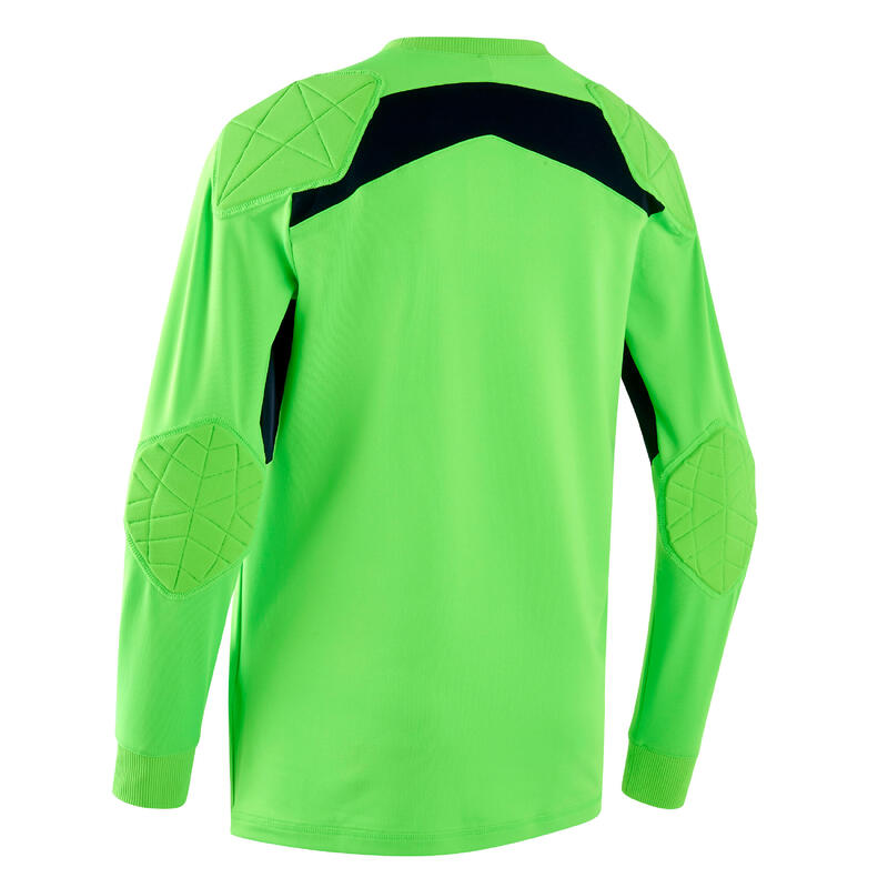 Camiseta de portero de fútbol Niños Kipsta F100 verde