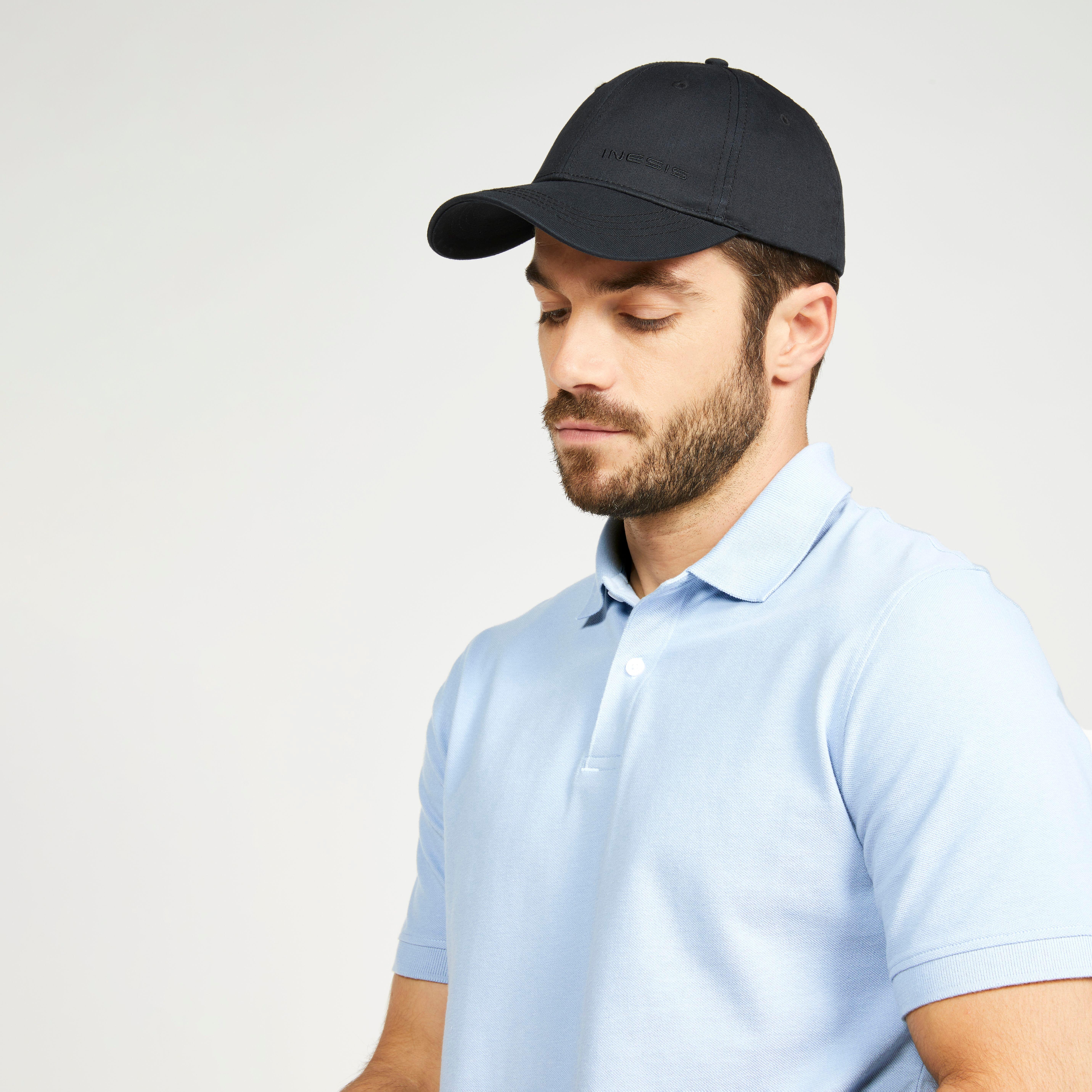 Men's golf short-sleeved polo T-shirt MW500 sky blue