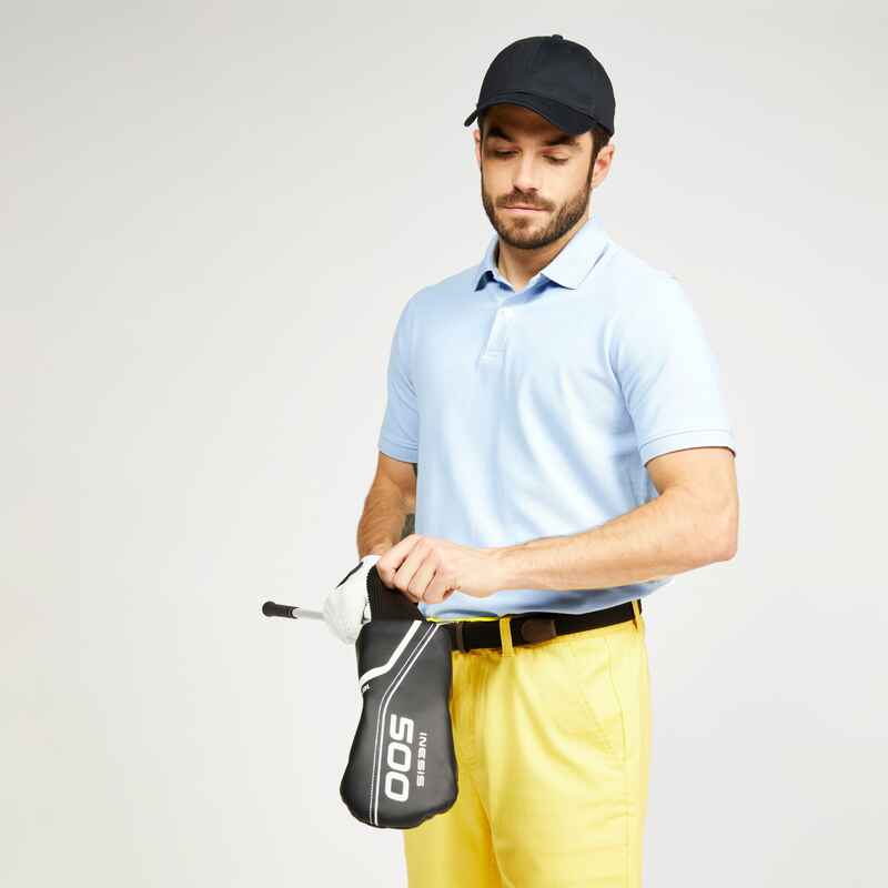 Herren Golf Poloshirt kurzarm - MW500 hellblau