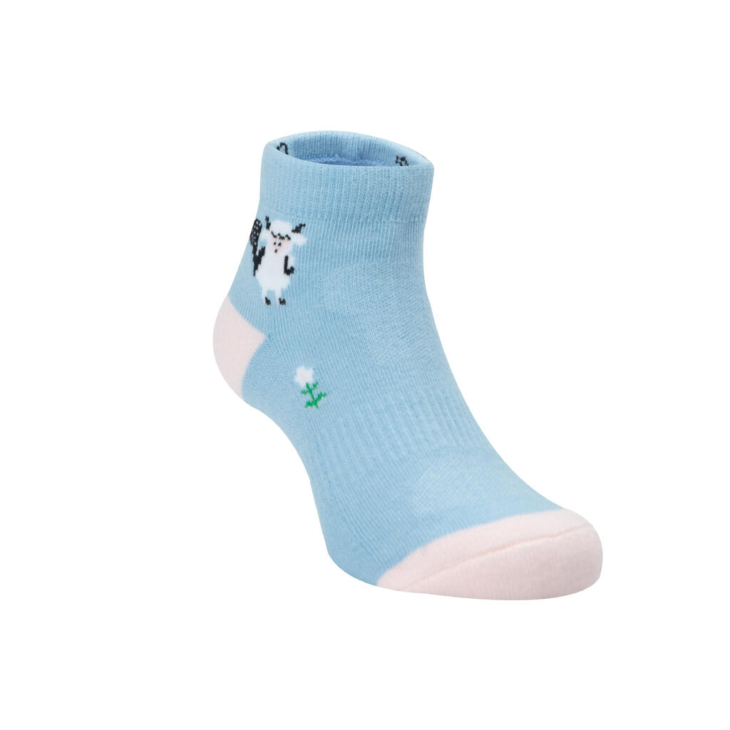 Chaussettes de randonnée enfant NH100 Grises en lot de 2 paires