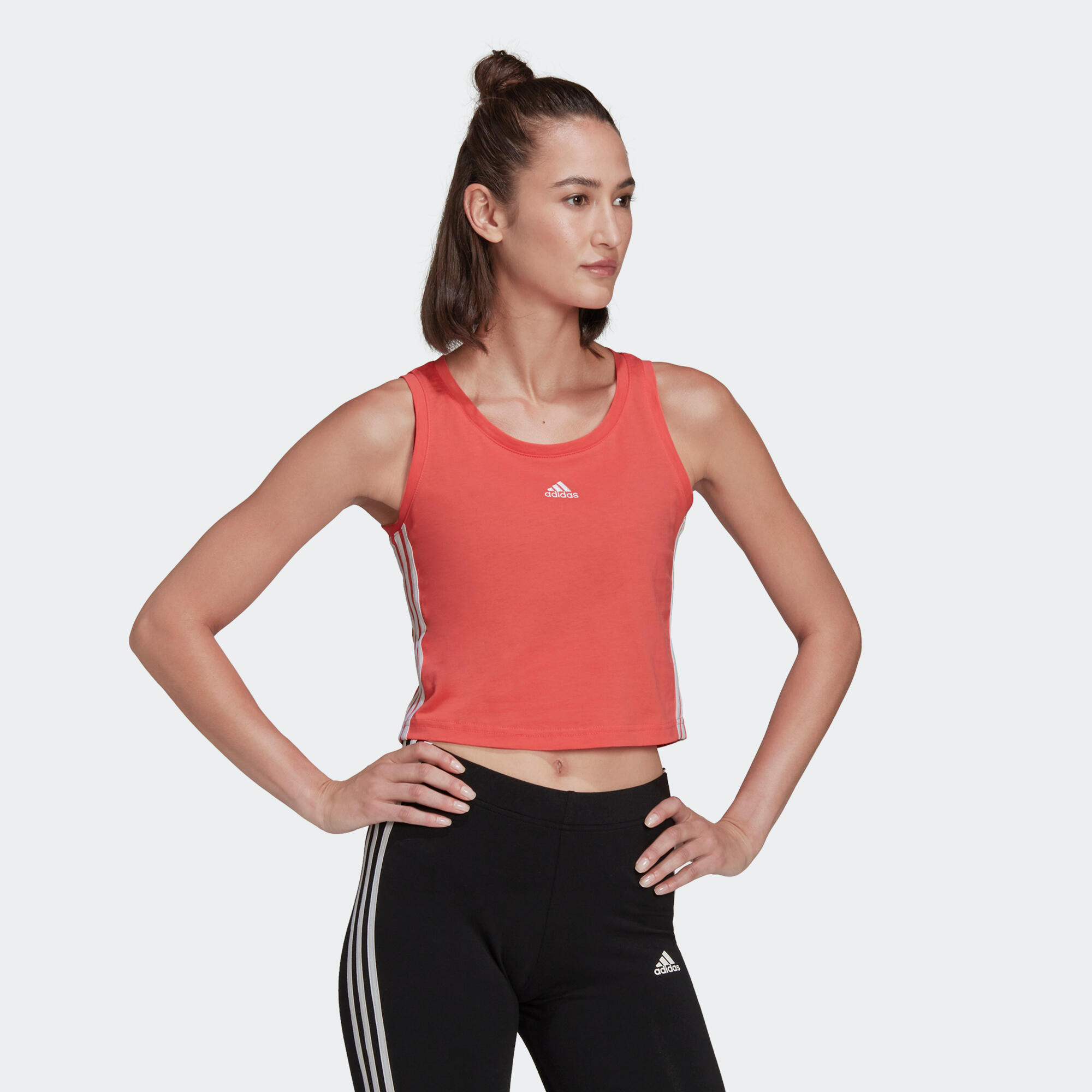 DEBARDEUR DE FITNESS ADIDAS ORANGE CORAIL FEMME 4/9