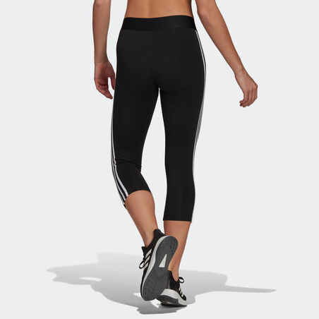 Women's 7/8 Fitness Leggings Essentials - Black - Decathlon