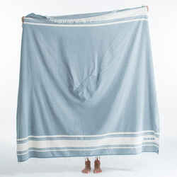 Beach towel poncho 190 x 190 cm - grey blue