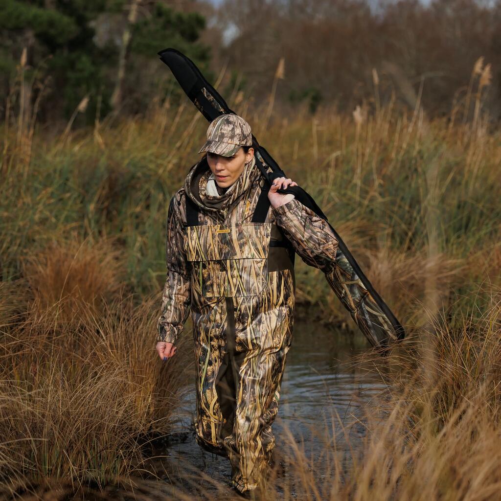 Hunting Waders with Pockets 520 - Wetland Camouflage