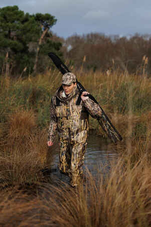 Hunting Waders with Pockets 520 - Wetland Camouflage