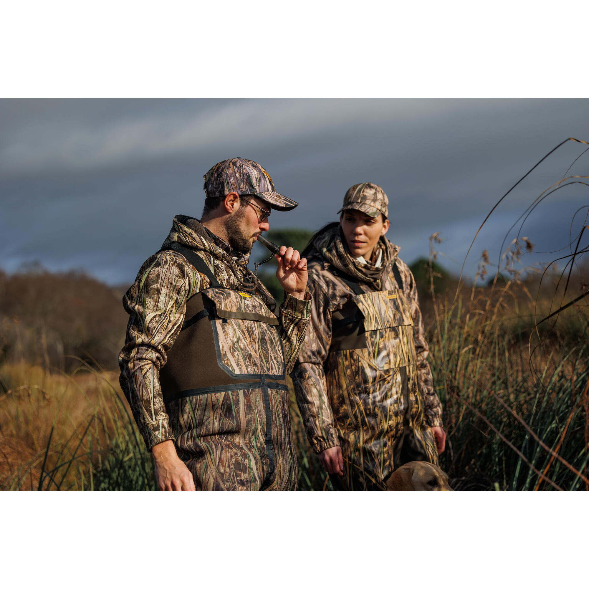 Hunting waders with pockets 520 marsh camouflage