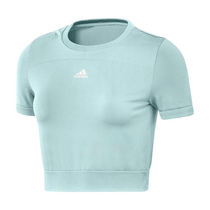 

Кроп топ для фитнеса женский Adidas ментоловый, X8770758