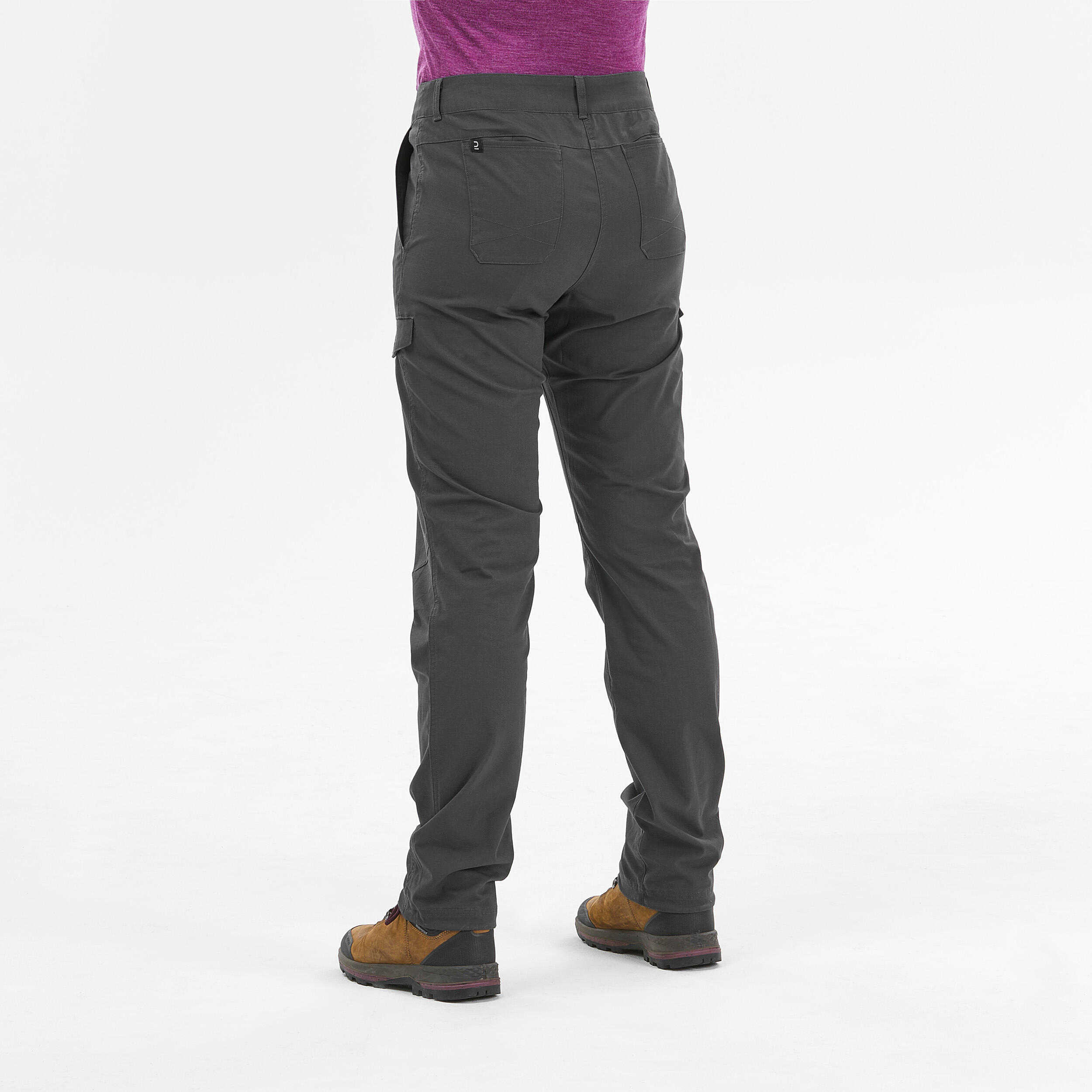 Pantaloni viaggio donna TRAVEL 100 grigi FORCLAZ | DECATHLON
