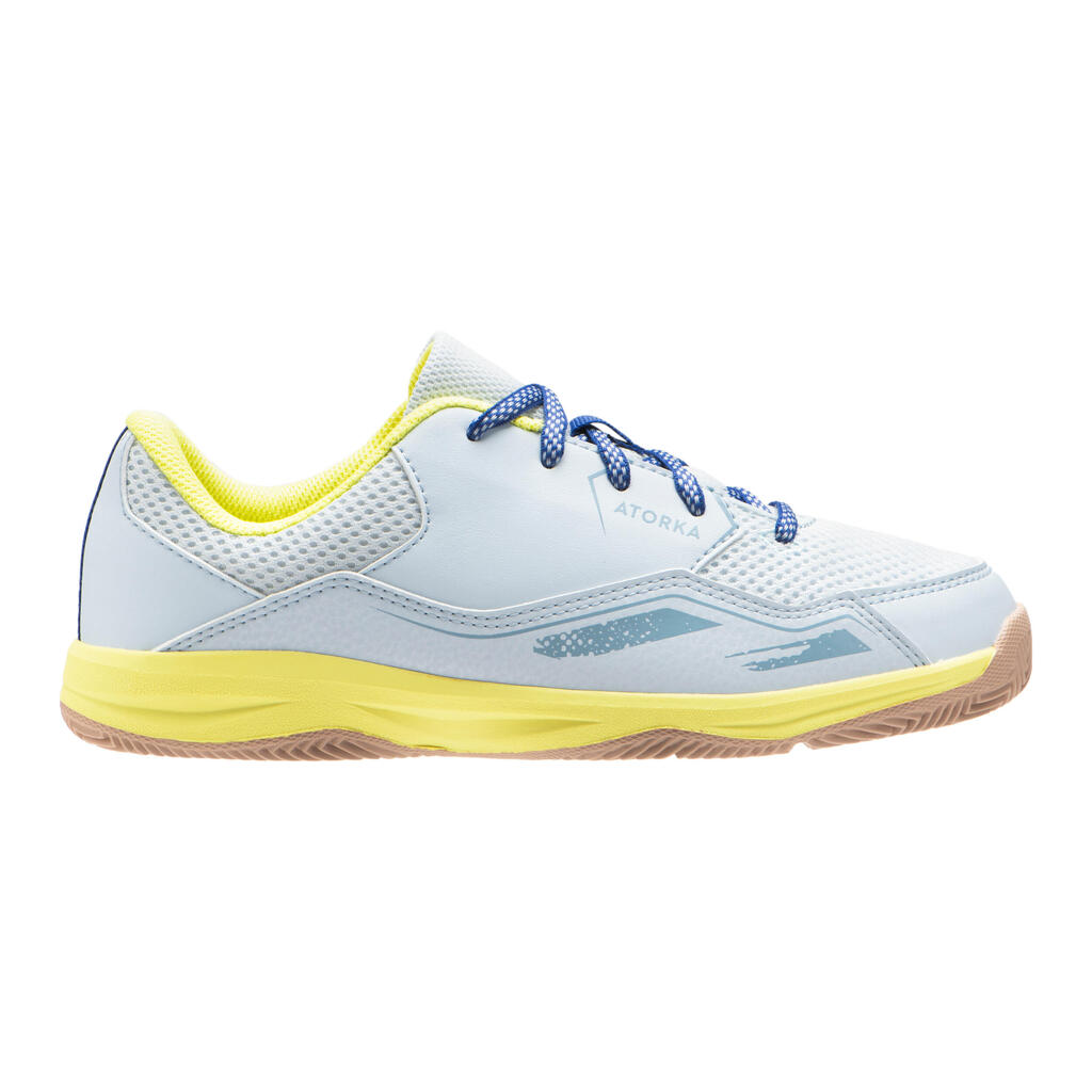 Kids' Lace-Up Handball Shoes H100 - Yellow/Blue