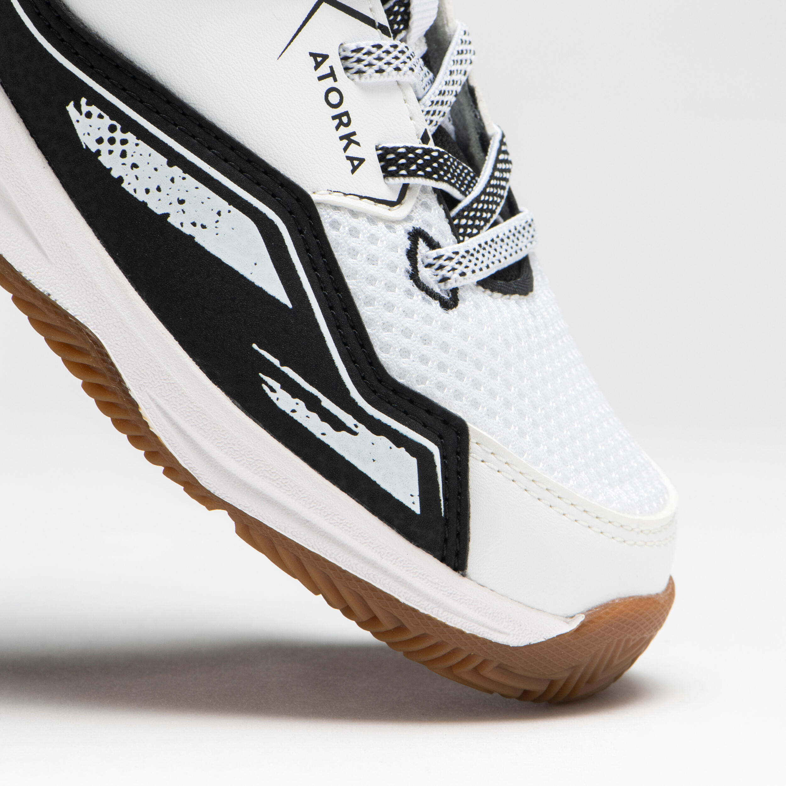 Kids' Rip-Tab Handball Shoes H100 - White/Black 6/16
