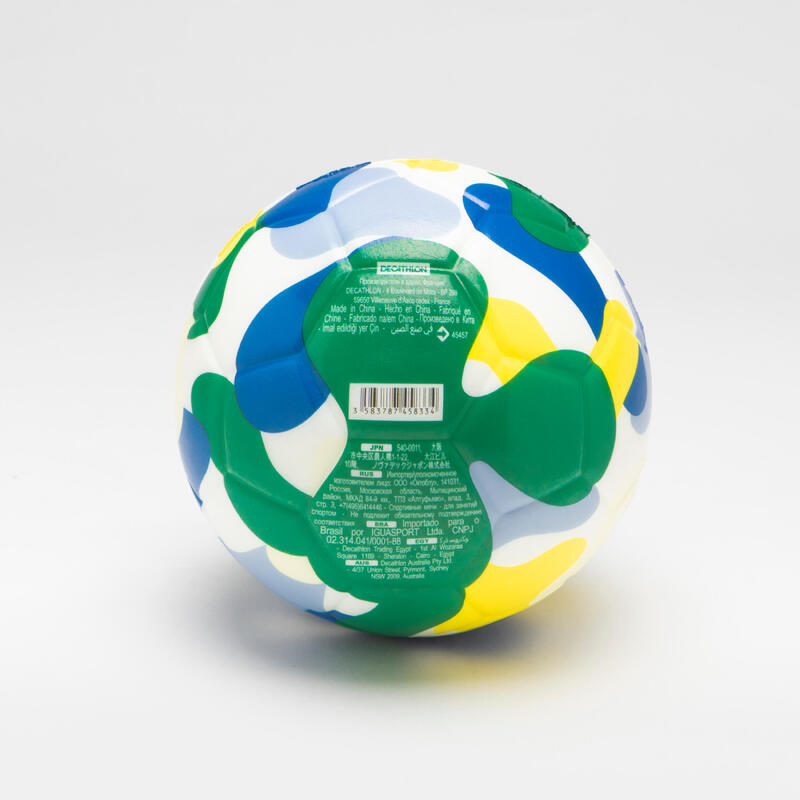 Bola de Andebol de Iniciação Criança H100 T00 Azul/Amarelo/Verde