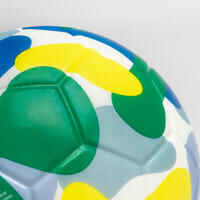 Handball H100 Grösse 0 Kinder grün/blau/gelb 