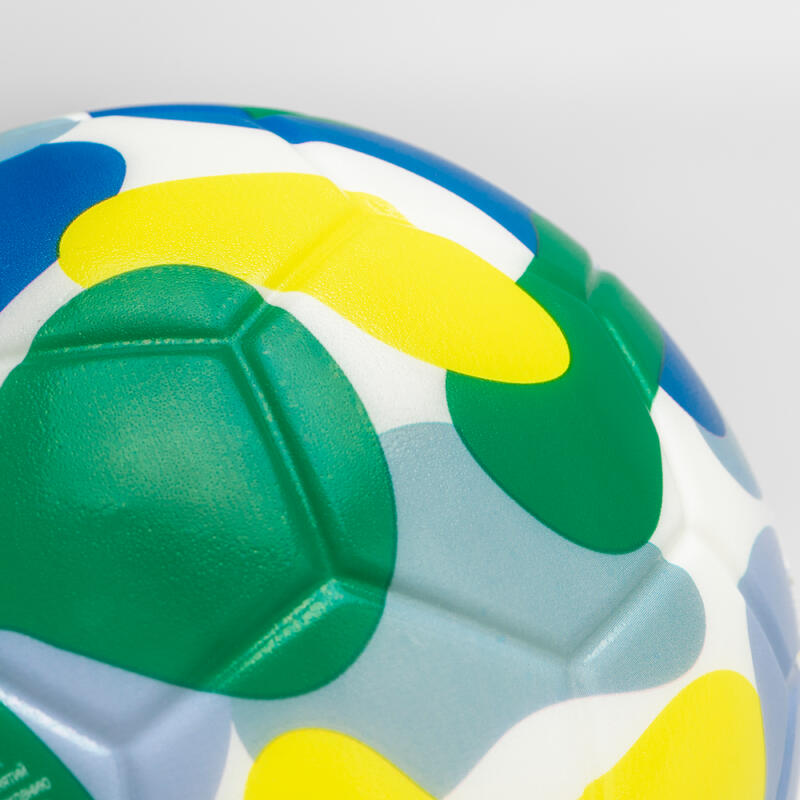 Ballon de handball Enfant H100 Initiation T0 vert/bleu/jaune
