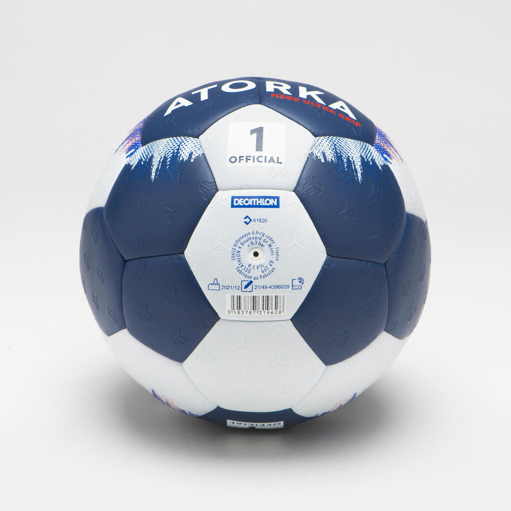 1. izmēra handbola bumba “H500”, hibrīda zila/pelēka