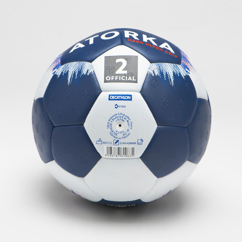 Handball Grösse 2 - H500 Hybrid blau/grau 