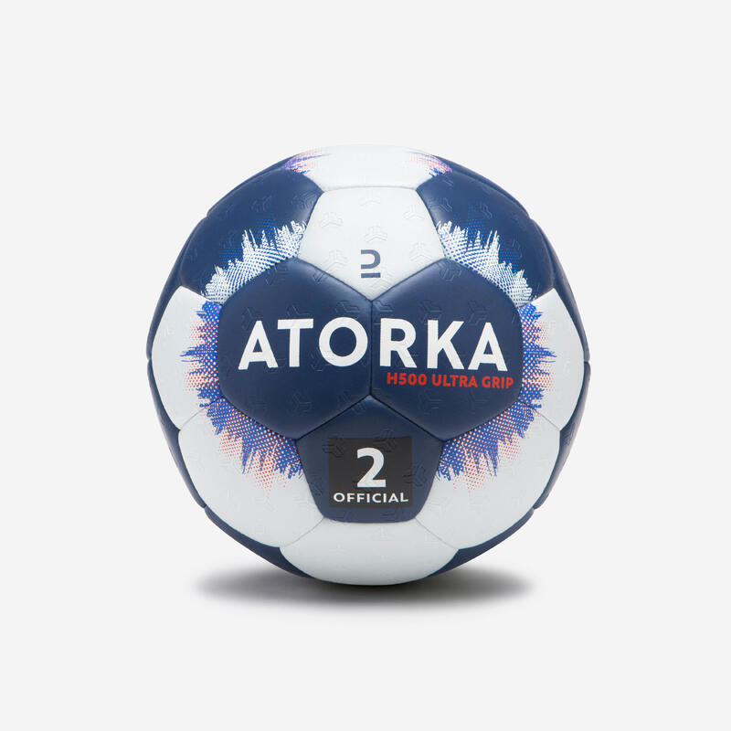 Bola de Andebol H500 Híbrida T2 Azul-escuro/Branco