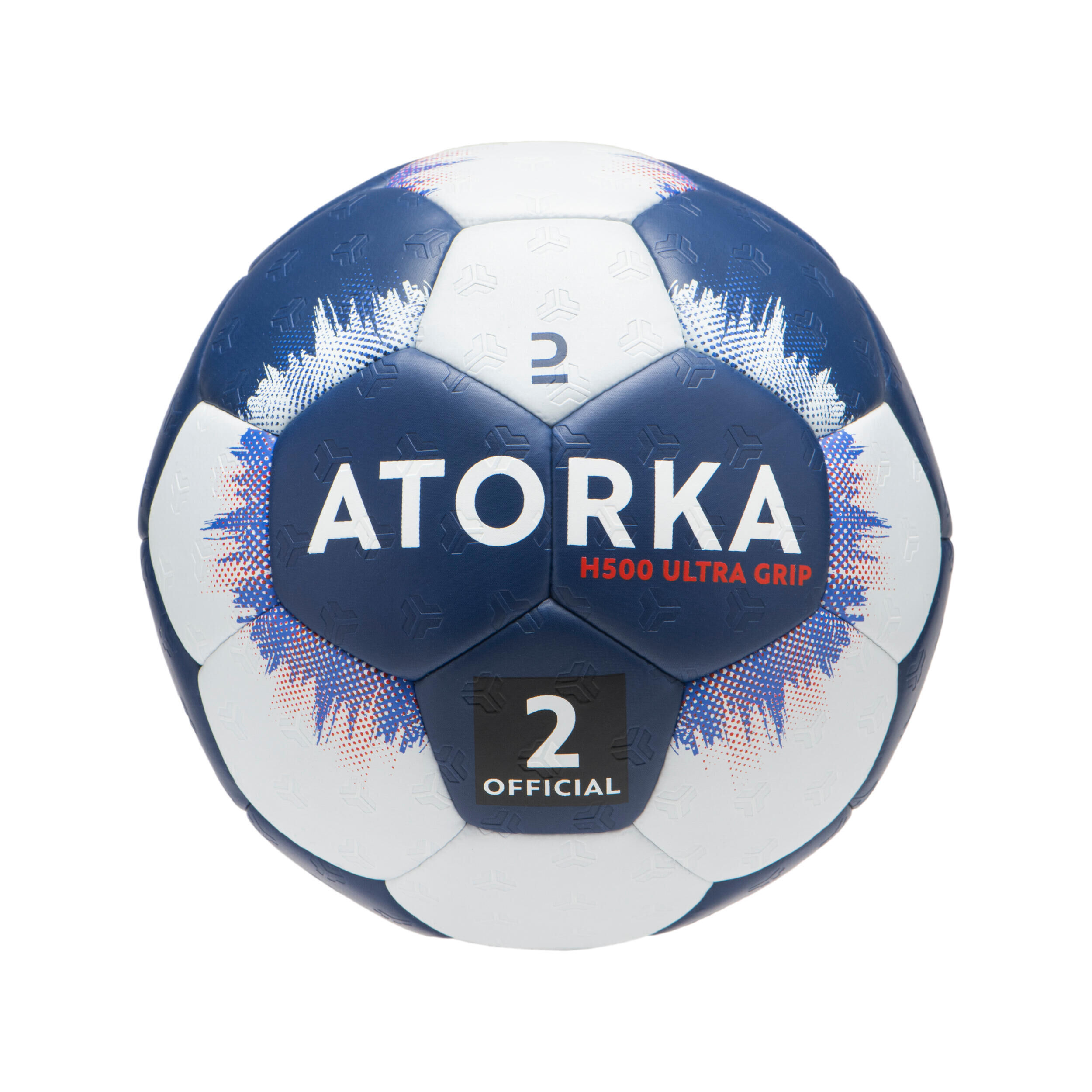 ATORKA Size 2 Hybrid Handball H500 - Dark Blue/White