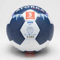 Balón de balonmano H500 híbrido T3 azul oscuro/blanco