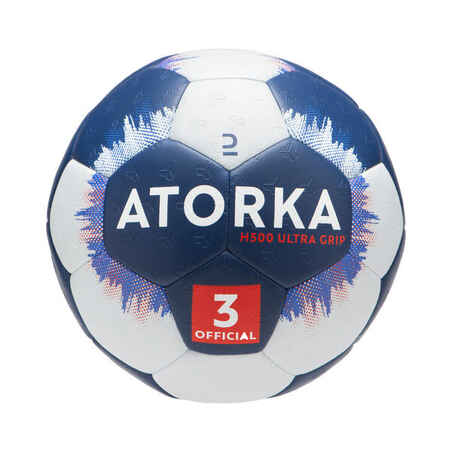 Balón de balonmano talla 3 para adulto Atorka H500 azul