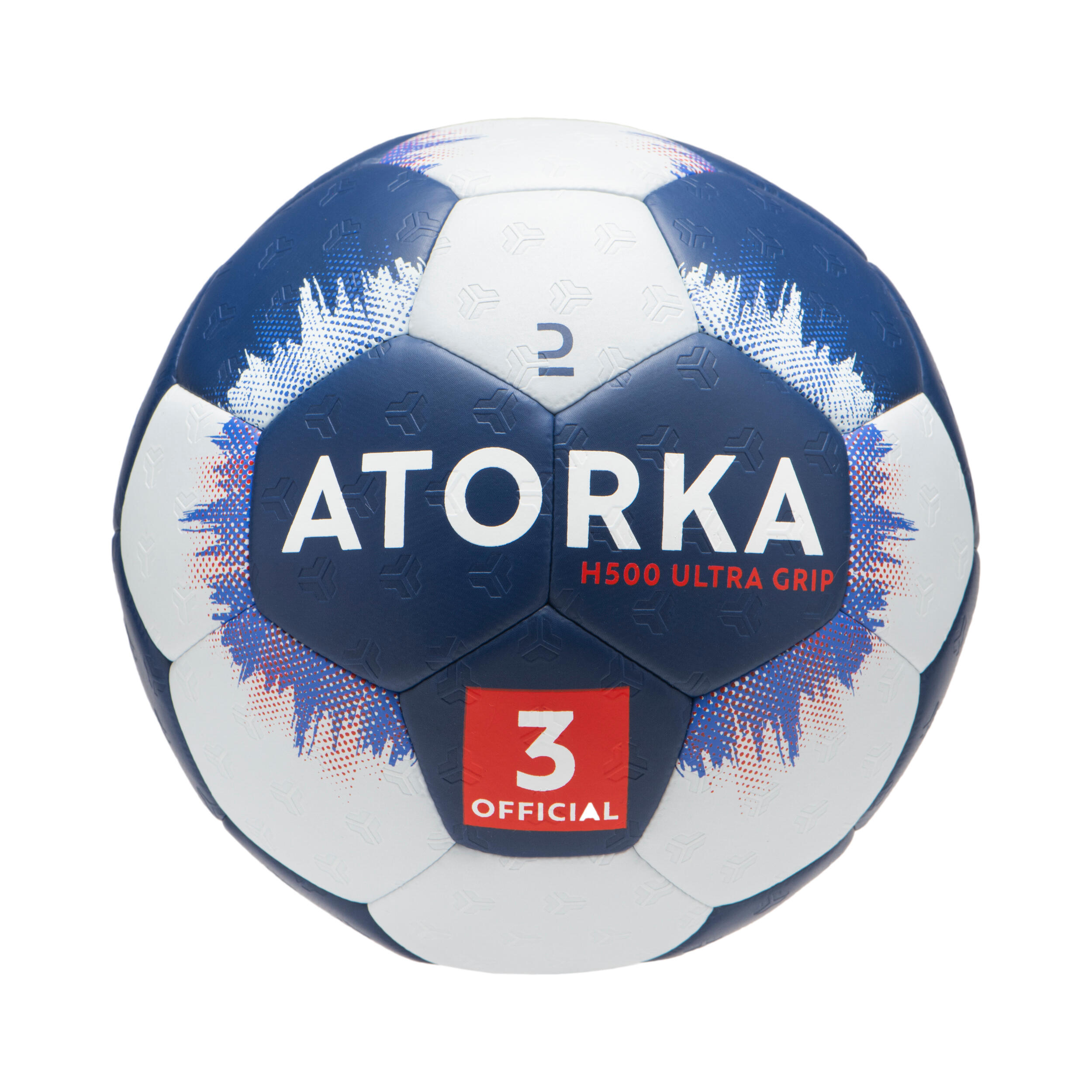ATORKA Size 3 Hybrid Handball H500 - Dark Blue/White