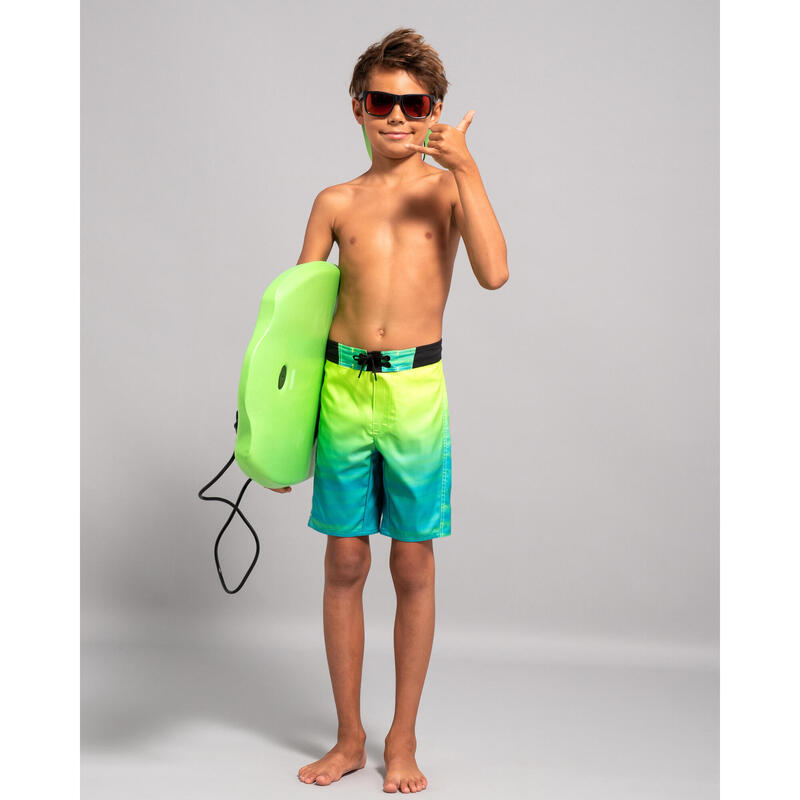 Calções de banho de Surf 550 Rapaz OFFSHORE Verde
