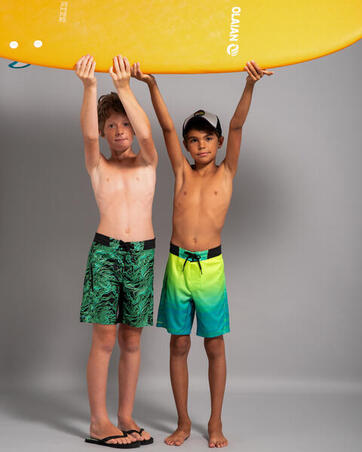 Шорти дитячі 550 для серфінгу сині/зелені