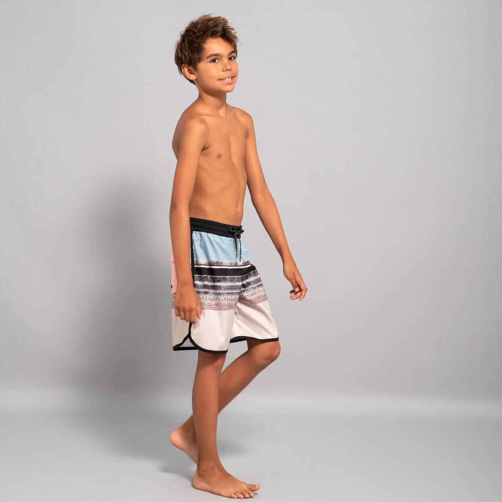 Boardshort surf Garçon - 500 View bleu