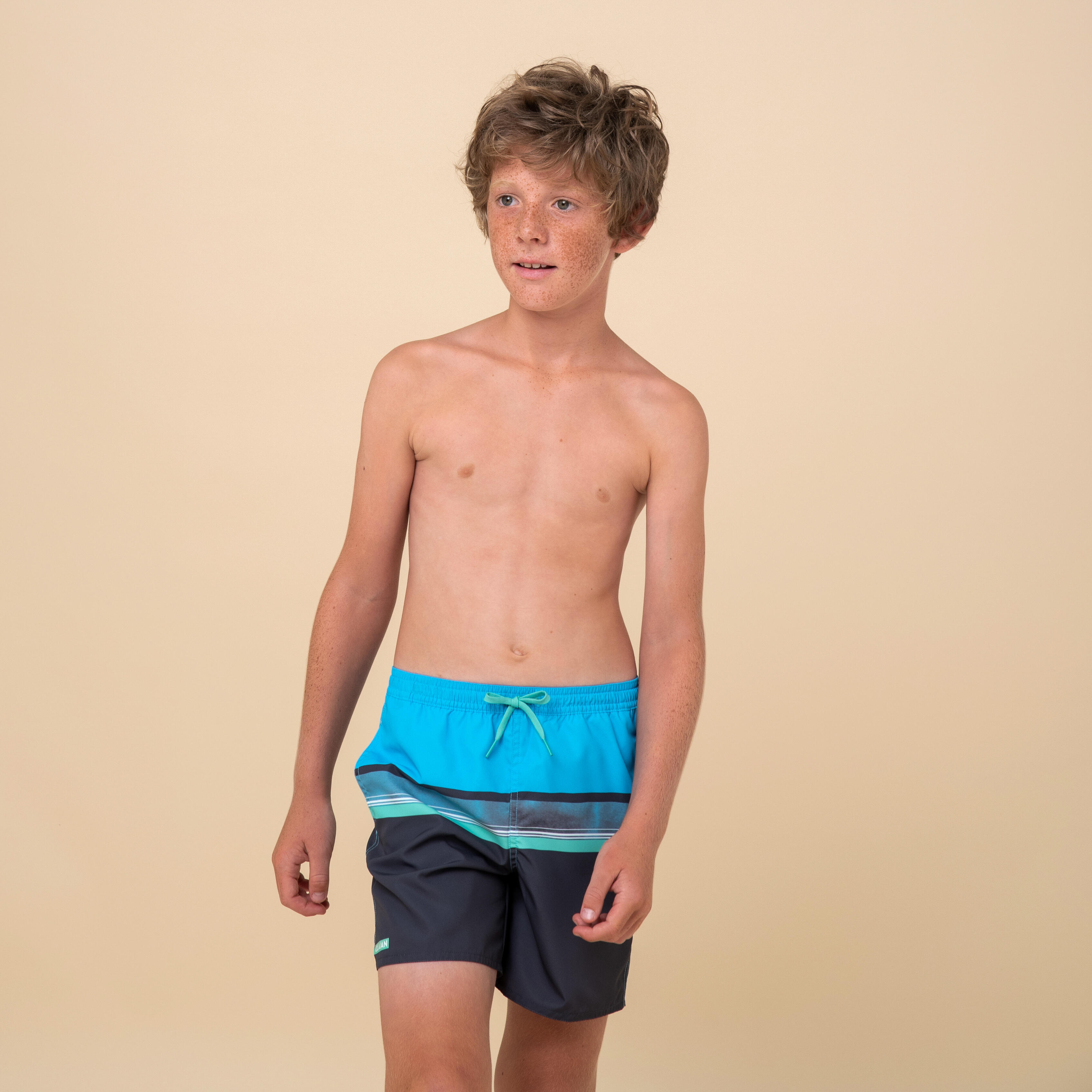 Swimming trunks sky blue navy blue 