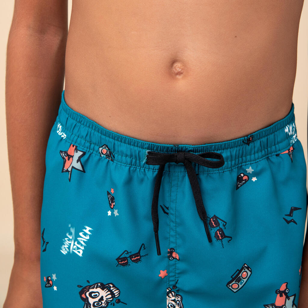 Short de bain surf à poches Garçon - 100 Stories kaki