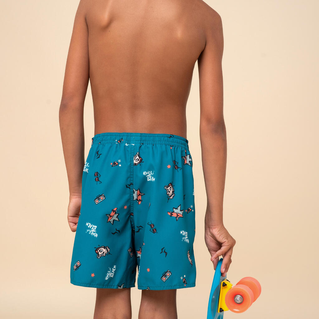 Short de bain surf à poches Garçon - 100 Stories kaki