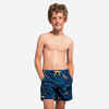 Temno modre plavalne kratke hlače 100 za dečke 