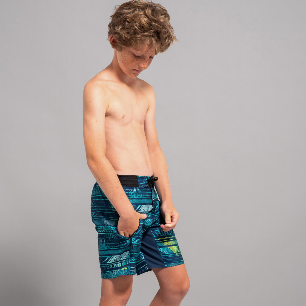 Boy's swim shorts - 550 Canopy orange