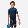 Zēnu UV aizsardzības krekls, tumši zils/benzīna zaļš