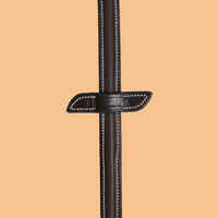 Horse Riding Leather Grip Reins for Horse & Pony - Dark Brown